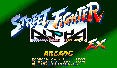 Street Fighter Alpha EX (USA) title screen