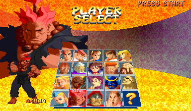 EX Akuma: one START press on Akuma's cell.