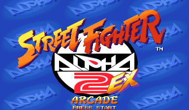 Street Fighter Alpha 2 EX (USA) title screen