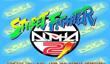 Street Fighter Alpha 2 Dash (Europe) title screen