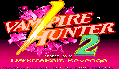 Vampire Hunter 2 Arrange (Japan) title screen