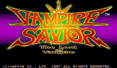 Vampire Savior Arrange (Japan) title screen