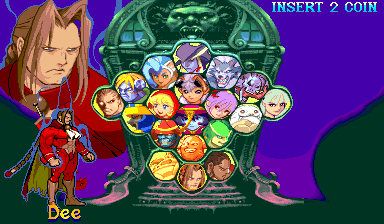 Dee, the fighter Capcom made for the Arrange, on his own cell.